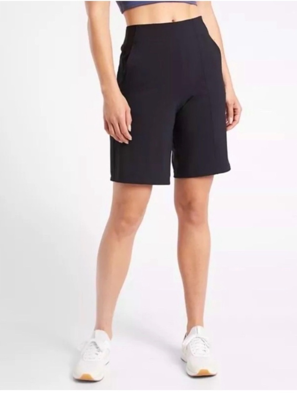 Athleta Black Tailored Bermuda Shorts